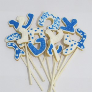 Alef bais cookie pops          