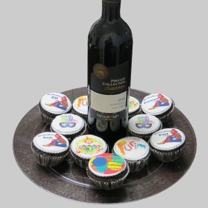 purim cupcake platter 