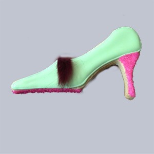 Shoe with fur   