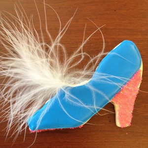 Shoe with feather   